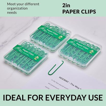 NEEWAY Colorful Large Paper Clips, 2 Inch Jumbo Paper Clips, 3 Pack of 50 - Image 6