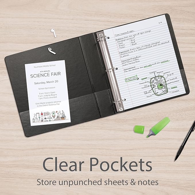 Oxford 3 Ring Binders, Binders for School and Office, Durable 1.5 Inch - Image 4