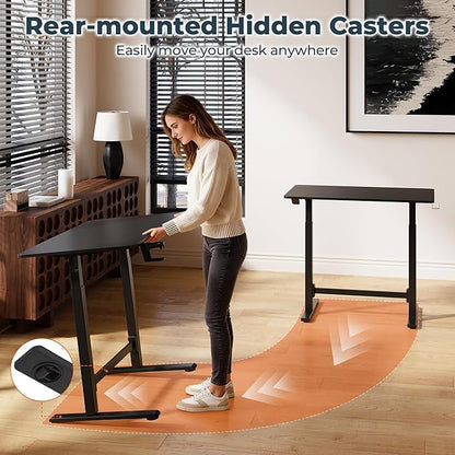 FitStand Small Pneumatic Adjustable Stand Up Desk, Rolling One-Piece Standing - Image 5