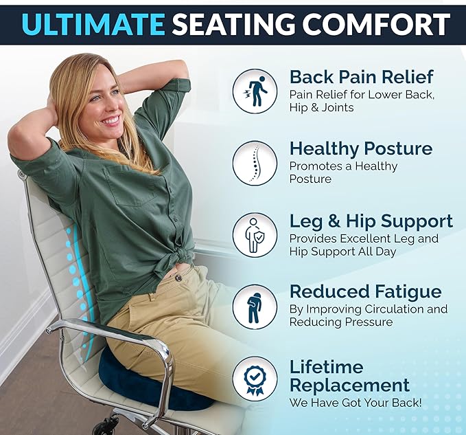 ComfiLife Gel Enhanced Seat Cushion – Office Chair Cushion – Non-Slip Gel & - Image 4