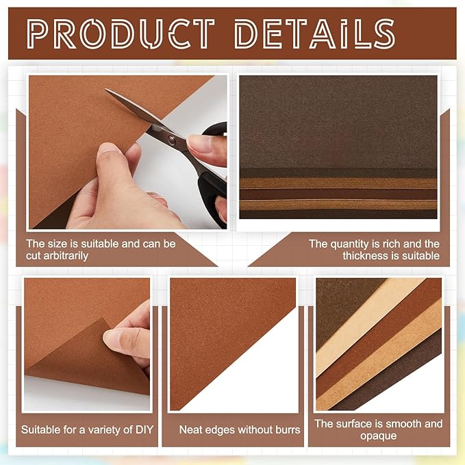 Sinmoe 40 Sheets 5 Shades Cardstock Paper 8.5 x 11 Inches 180gsm Solid Core - Image 3