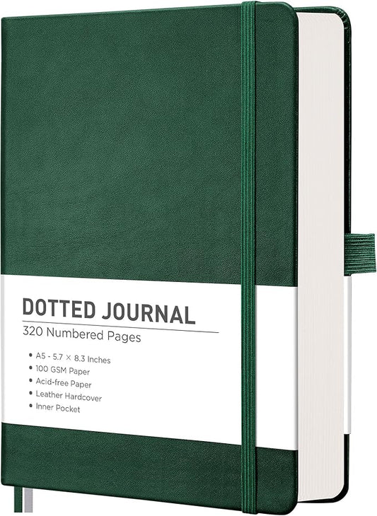RETTACY Bullet Dotted Journal Notebook, 320 Numbered Pages, A5 Medium Size by RETTACY