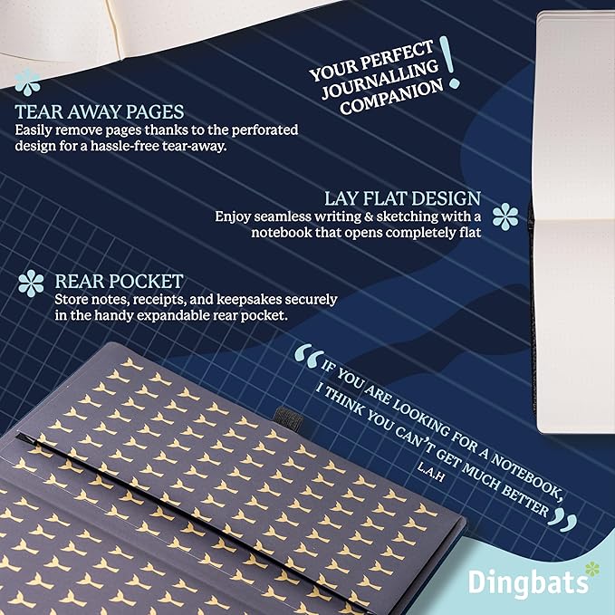 Dingbats* - Wildlife Dotted Extra Large A4 Notebook - PU Leather Hardcover - Image 5