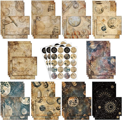 TaoBary 160 Pcs Stationery Paper Set 50 Double Sided Stationery Papers by TaoBary