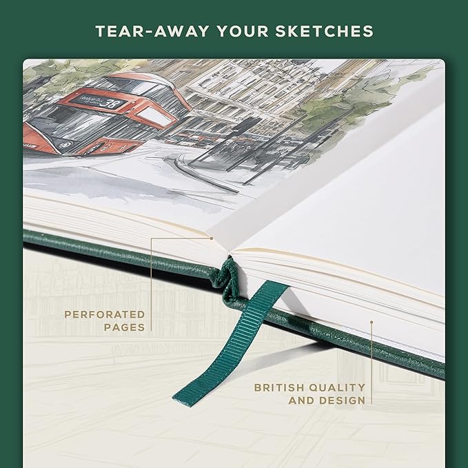 Beechmore Books Square Sketchbook – 8x8 Premium Vegan Leather Bound Large - Image 5