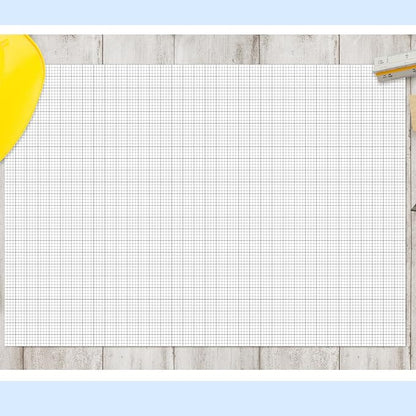 Fuyoooo 25 Sheet Graph Paper Pad 24" x 36" Large Graph 1" and 1/4" Ruled Grid - Image 7