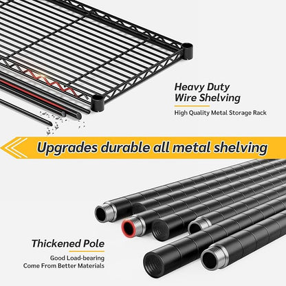 REIBII 75''H Storage Shelves Metal Shelving Unit, 6 Tier Wire Shelving - Image 8