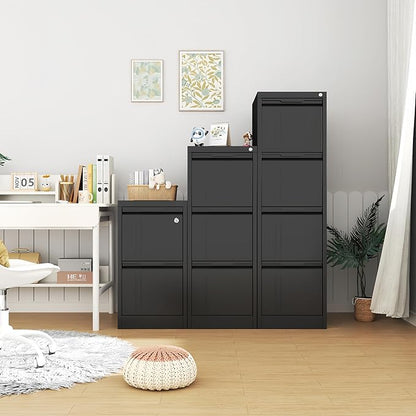 4-Drawer File Cabinet with Lock, Metal Vertical Filing Cabinets - Image 2
