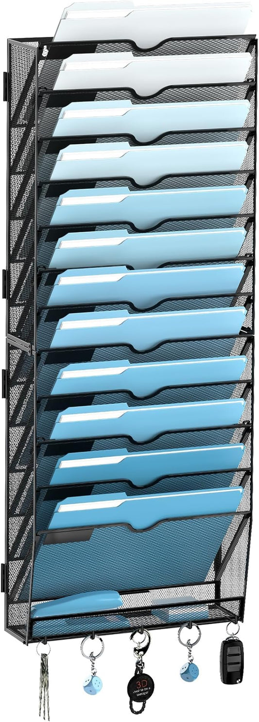 SUPEASY 13-Tier Wall File Organizer, Wall File Holder by SUPEASY