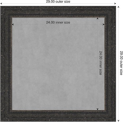 Amanti Art Black Framed Magnetic Board 29x29 Medium Vision Board - Image 2