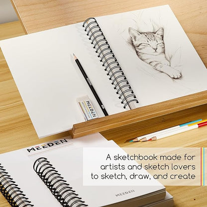 MEEDEN 8"x10" Sketchbook Paper Pad: 122lb/180gsm Spiral Bound Art Sketch Book - Image 6