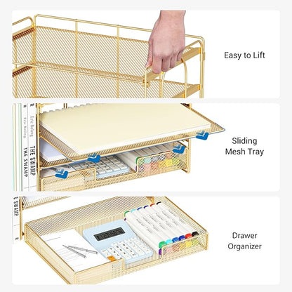 OPNICE Desk Organizer, 4-Tier Desktop File Organizer - Image 3