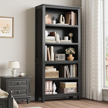 IDEALHOUSE 71" Farmhouse Bookshelf w/Adjustable Shelves & 31.5 in Whidth - Image 8