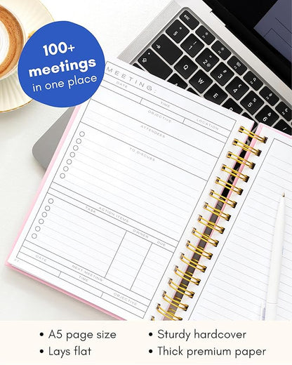 Lamare Meeting Notebook for Work Organization – Perfect Work Notebook for Note - Image 6