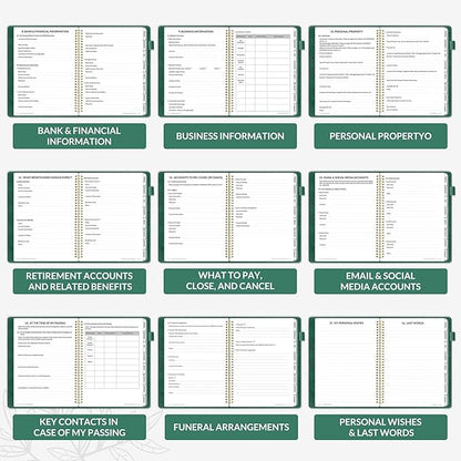 SUNEE End of Life Planner, I‘m Dead Now What Planner, Large Print Spiral-Bound - Image 6