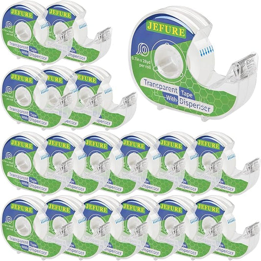 JEFURE 18 Pcs Transparent Tape by JEFURE