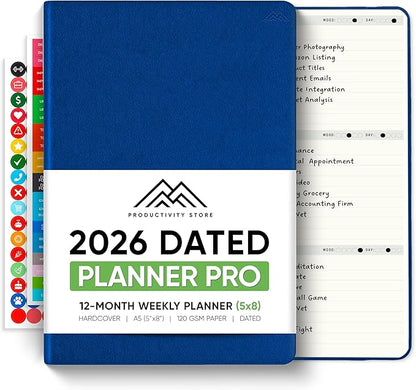 Dated, 2026 Planner, 5.8” x 8.3” by PRODUCTIVITYSTORE