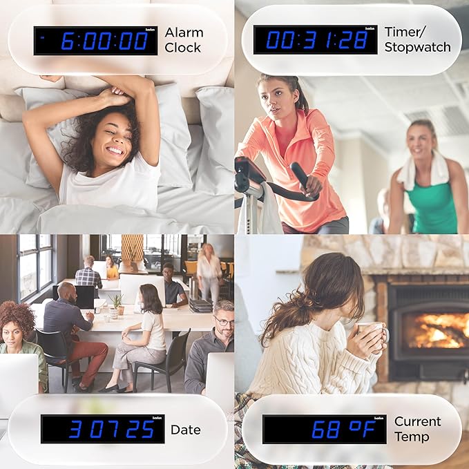 Ivation Huge Oversized 60" Large Digital LED Clock | Big Digital Clock - Image 4