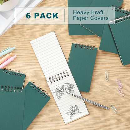 Tenceur 6 Pcs Pocket Notebook Bulk Small 3x5 Inch Spiral Notepads Mini Top - Image 3