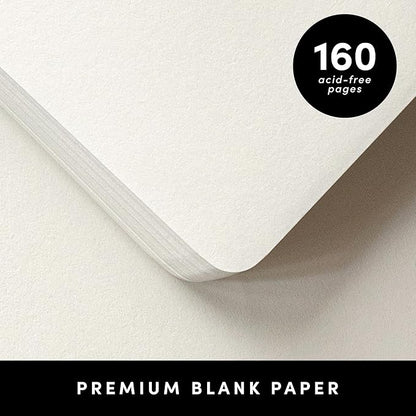 PAPERAGE Blank Journal Notebook, 160 Pages, Medium 5.6 in x 8 in - Image 4