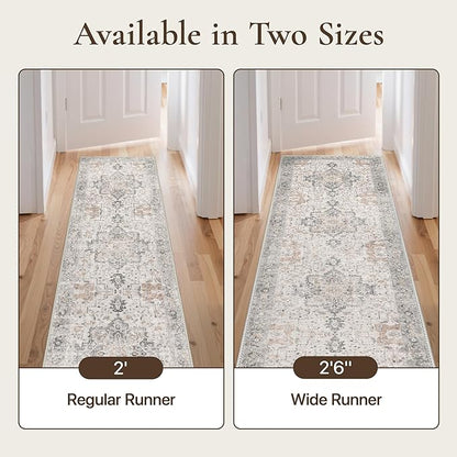 GENIMO Runner Rug 2'6"x6 Machine Washable Non Slip Vintage Hallway Runner Rug - Image 6