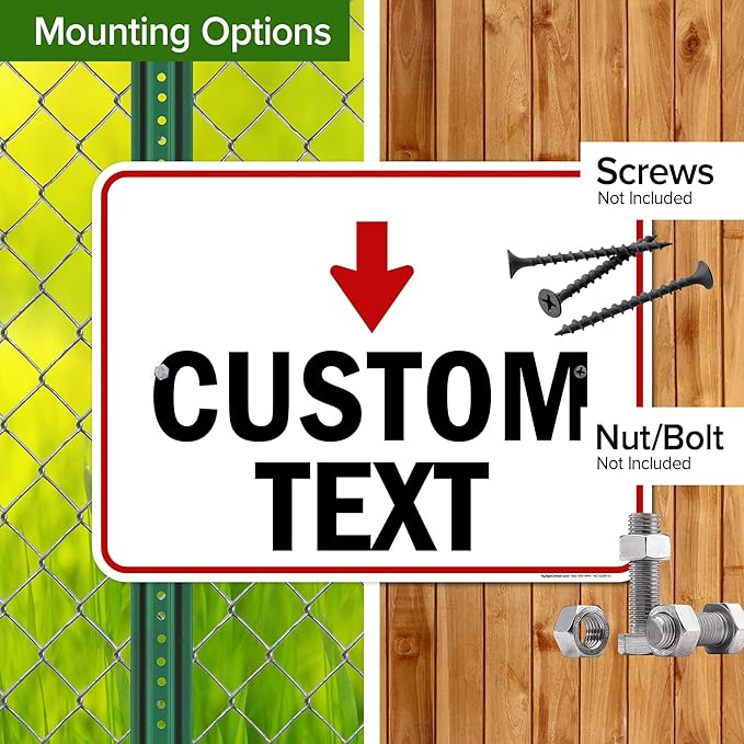 Custom Arrow Directional Sign, 18x24 Inches, Rust Free .063 Aluminum, Fade - Image 5