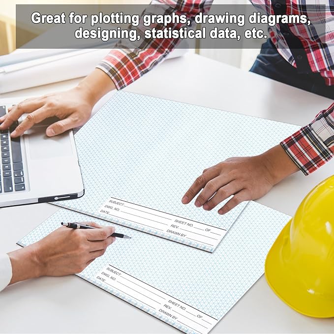 2 Pack 100 Sheets 8.5" x 11" Isometric Graph Paper Pad Landscape - Image 6