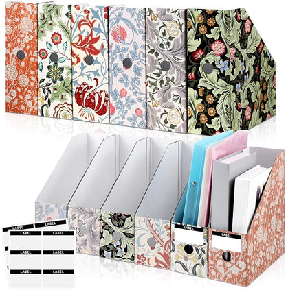 PerKoop 12 Pcs Magazine File Holder Foldable Decorative Cardboard File Folders by PerKoop
