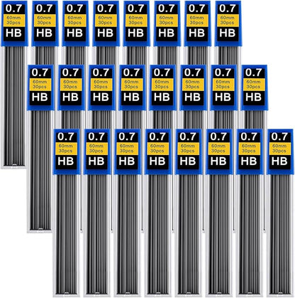720 pcs 0.7 mm Lead Refills, Mechanical Pencil Lead HB, Break Resistant Pencil by Unknown