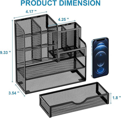 Marbrasse Mesh Pen Holder for Desk, Desk Organizers and Accessories for Office - Image 5