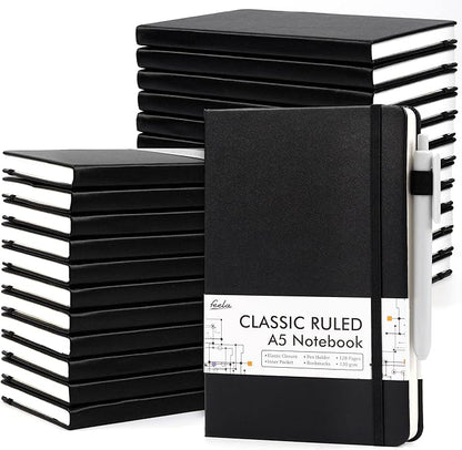 24 Pack Journal Notebook for Work, Feela Business Notebook Bulk Hardcover Lined by feela