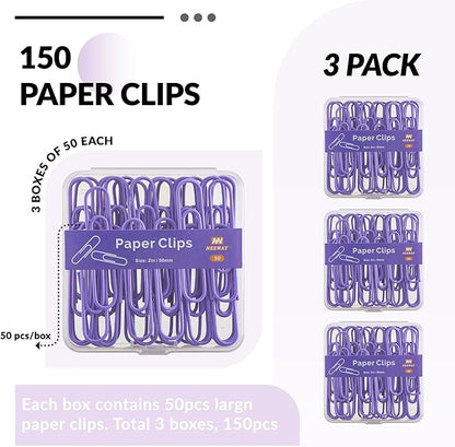 NEEWAY Colorful Large Paper Clips, 2 Inch Jumbo Paper Clips, 3 Pack of 50 - Image 3