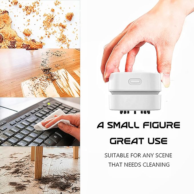 TRZLIFE Desk Vacuum Cleaner, Upgraded Mini Desktop Vacuum AA Battery More - Image 6