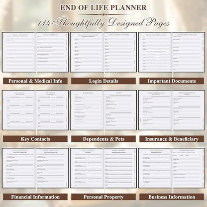 Lanpn I'm Dead, Now What Journal, End of Life Planner Death Book Organizer - Image 4