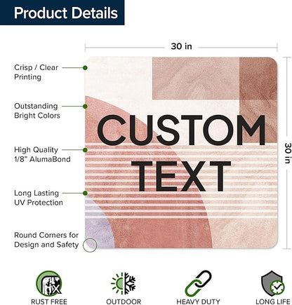 Custom Sign, Custom Street Sign, 11 Font Colors, 13 Font Styles, 4 Hole Options - Image 6