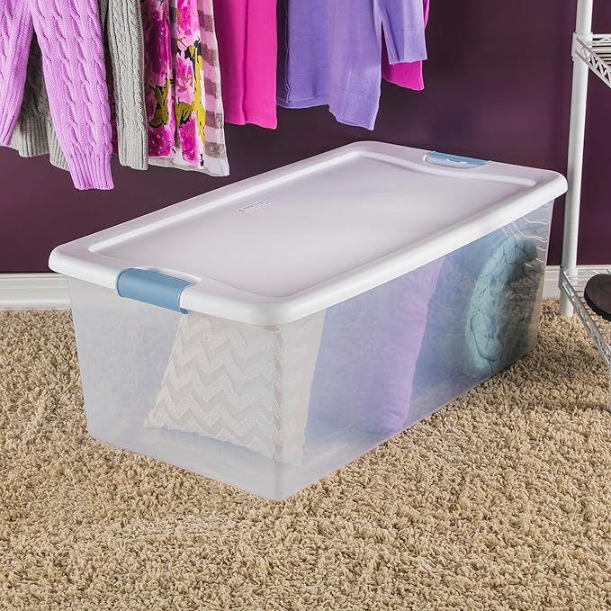 Sterilite 24-Pack Latching Box, Under Bed Storage Bins - Image 5