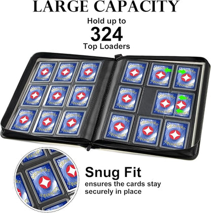 GEAoffice Side Loading 9 Pockets Top Loader Binder Holds 324 Cards, Waterproof - Image 2