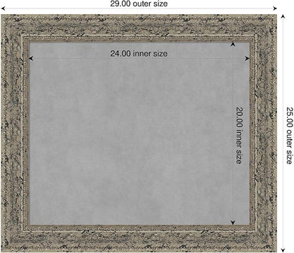 Amanti Art Silver Framed Magnetic Board 25x29 Medium Vision Board - Image 2