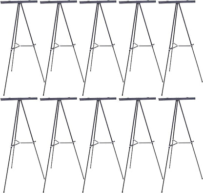 U.S. Art Supply 66" High Boardroom Black Aluminum Flip Chart Easel & by USArtSupply