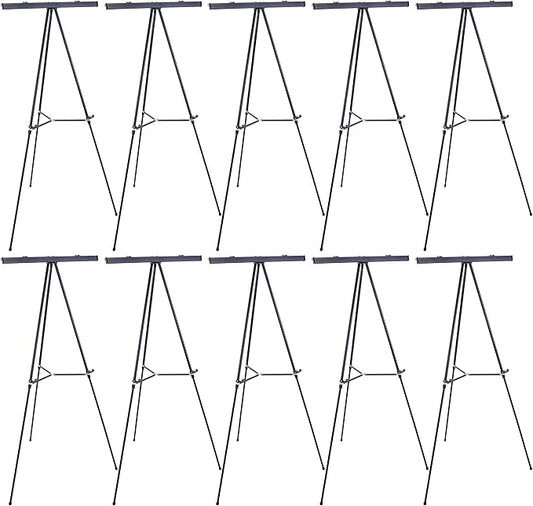 U.S. Art Supply 66" High Boardroom Black Aluminum Flip Chart Easel & by USArtSupply