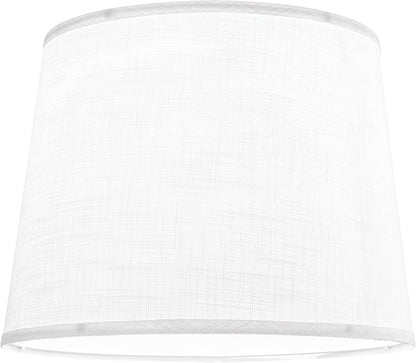 Large White Texture Lamp Shades-14"Top × 16" Bottom × 11" High, Drum Lampshades - Image 7