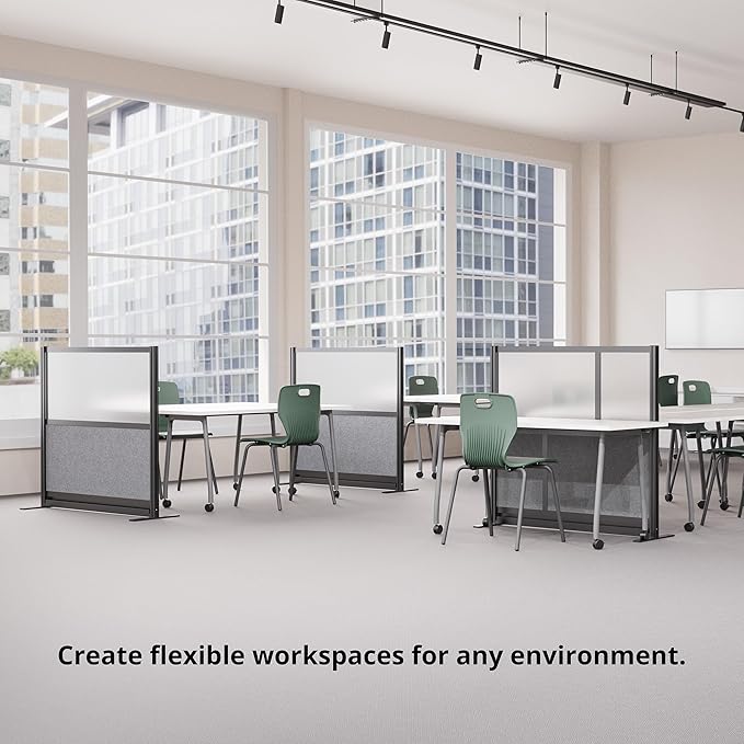 Stand Up Desk Store Workflow Wide Modular Wall | 53'' x 70'' Wall | Expandable - Image 2