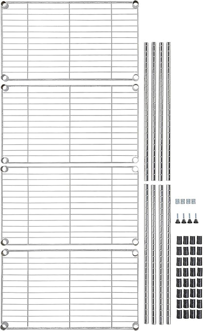 Amazon Basics 4-Shelf Adjustable, Storage Shelving Unit, Steel Organizer Wire - Image 8