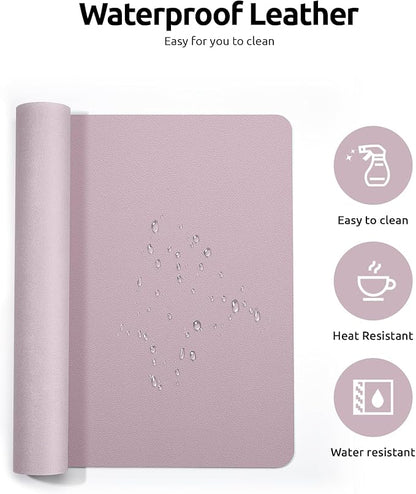 YSAGi Leather Desk Pad Protector, Office Desk Mat, Large Mouse Pad, Non-Slip PU - Image 4
