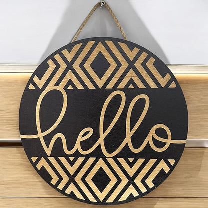 Wood front door sign Wood sign Home decor Welcome sign Sign - Image 2