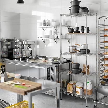 Regal Altair 21" Deep x 30" Wide x 86" Height Wire Shelving Kit | 5-Tier | NSF - Image 7