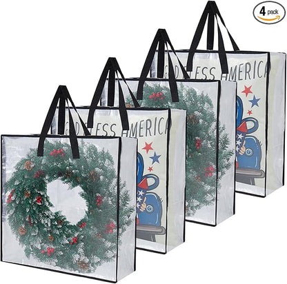 PWRSC 4-Pack Clear Heavy Duty Moving Bags and Storage Bags, 25 Gallon Large by Unknown