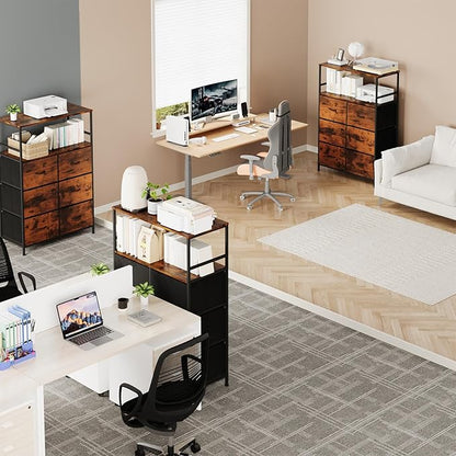 DreamDashio 51" H Tall Mobile File Cabinet, Rolling Printer Stand - Image 8