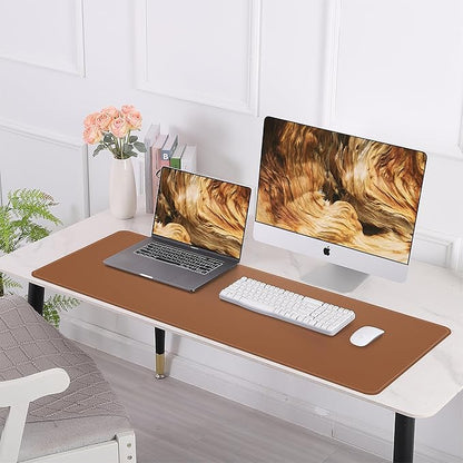 Leather Desk pad Protector, Large Desk mat - Image 8