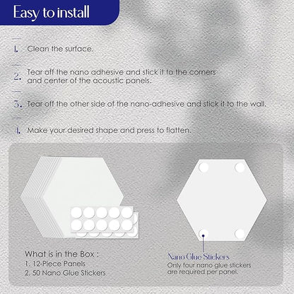 Reverbeon Hexagon Acoustic Panels Pack of 12 - Image 2